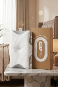 Pernă ortopedică pentru gât din spumă cu memorie „Cloud Neck Pillow” – Efect Zero Presiune