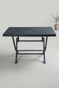 Складной садовый стол под ротанг, литые пластиковые ножки, 120 x 70 см